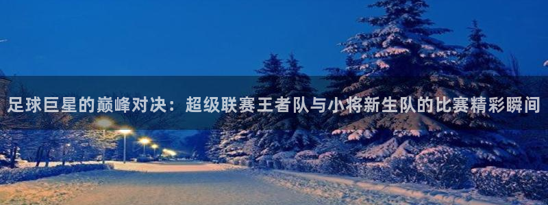  足球巨星的巅峰对决：超级联赛王者队与小将新生队的比赛精彩瞬间